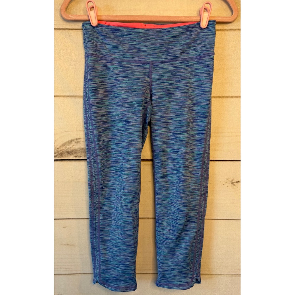 Lilly Pulitzer Luxletic Blue Purple Space Dye Cropped Leggings Capris Small